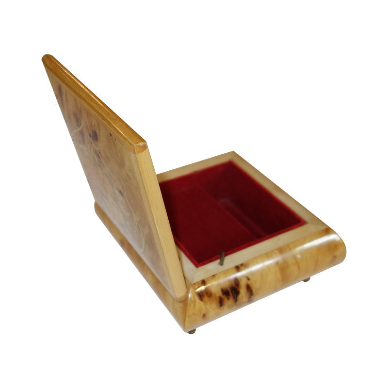 Burl Inlay Marquetry Music Box