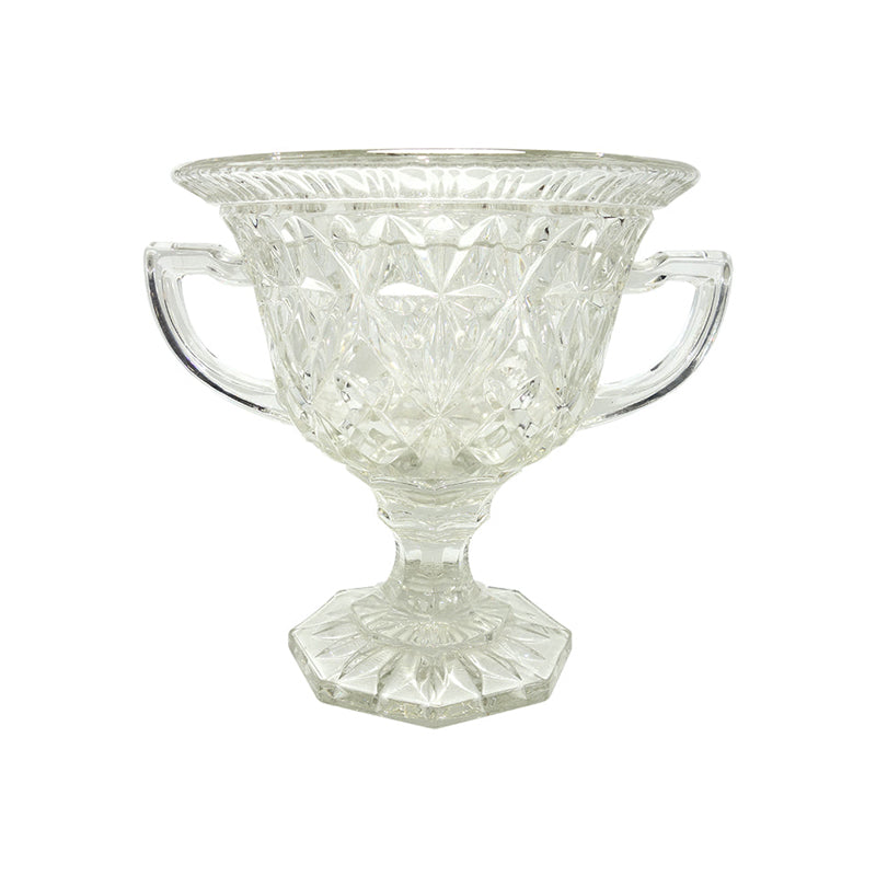 Elegant Large Crystal Bowl with Handles | Ideal for Flowers or Fruit Display