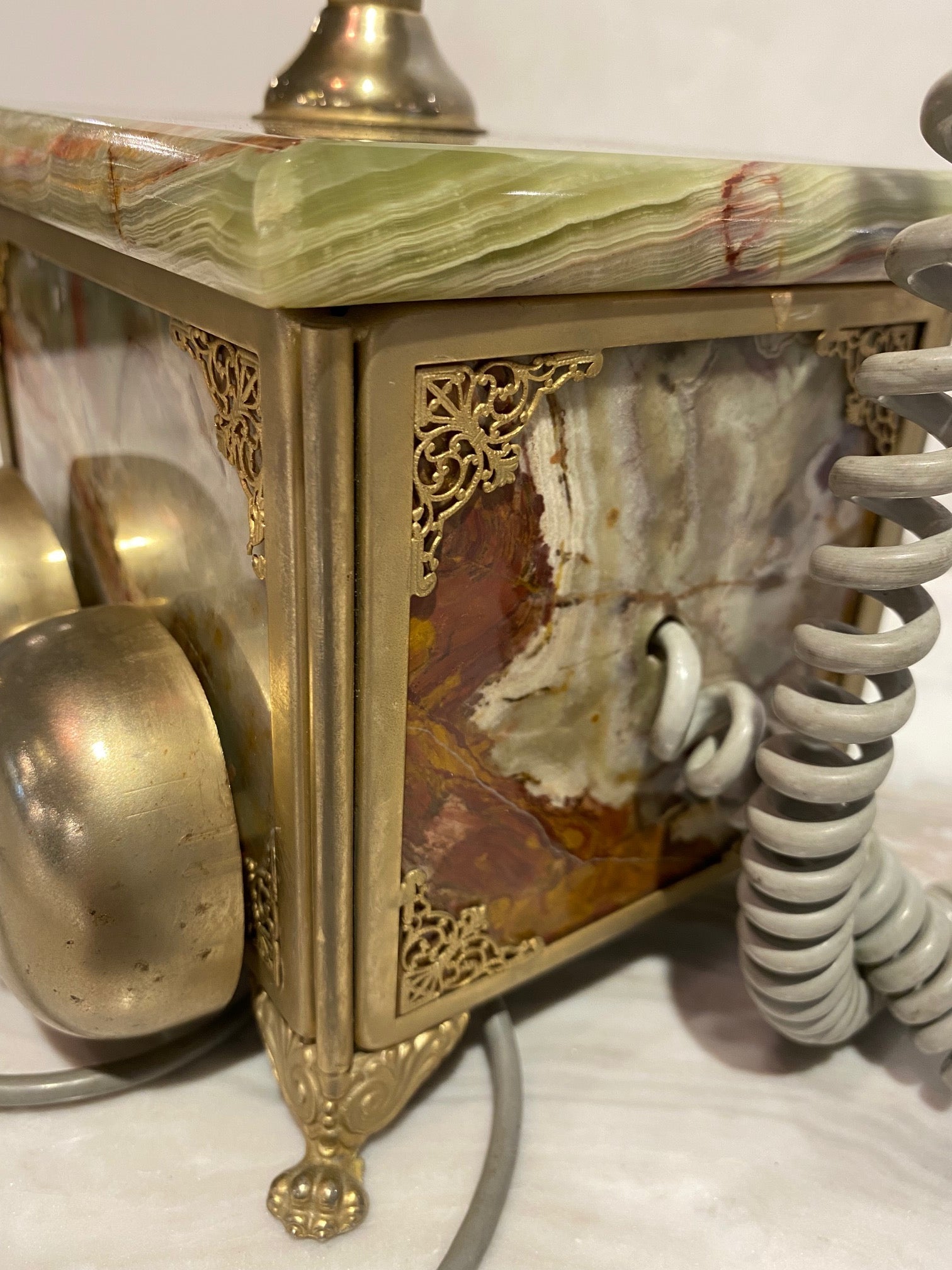 Brass Telephone with Onyx Base