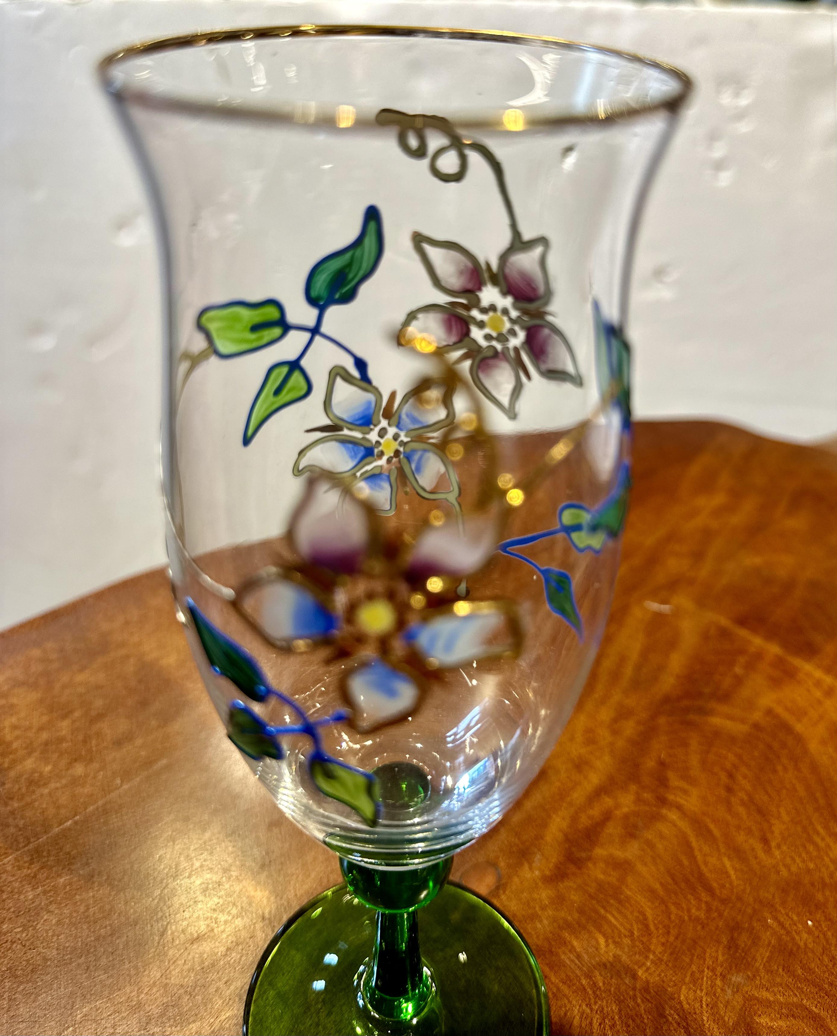 Gold painted Mood for Love glass with ball sitting