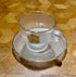 Frosted glass coffee cup & saucer