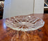 Japanese medieval transparent relief glass flower saucer