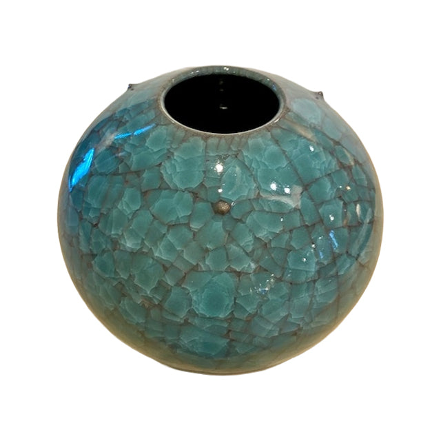 Vintage celadon ball vase