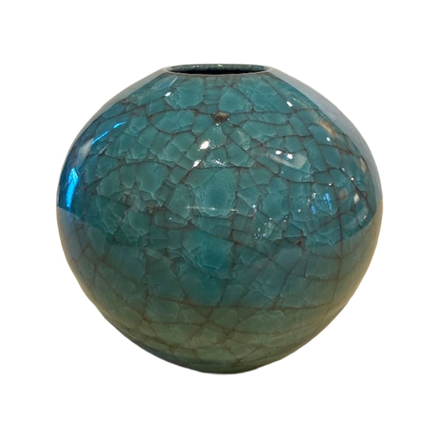 Vintage celadon ball vase