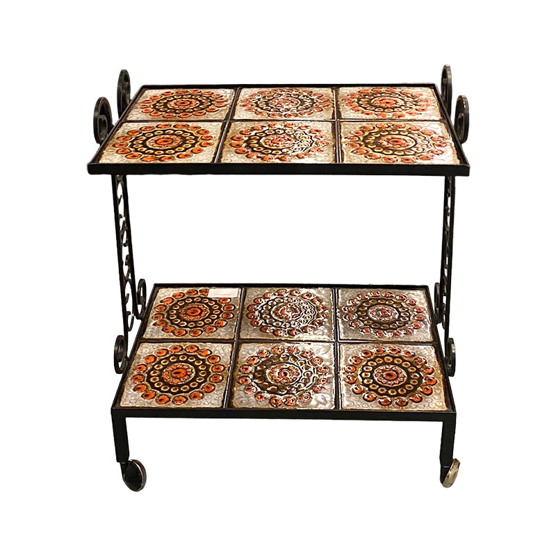 Sunflower tile side table