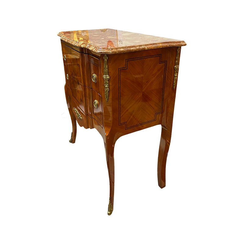 XV Marble Top Two Drawer French Commode