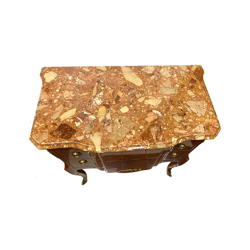 XV Marble Top Two Drawer French Commode