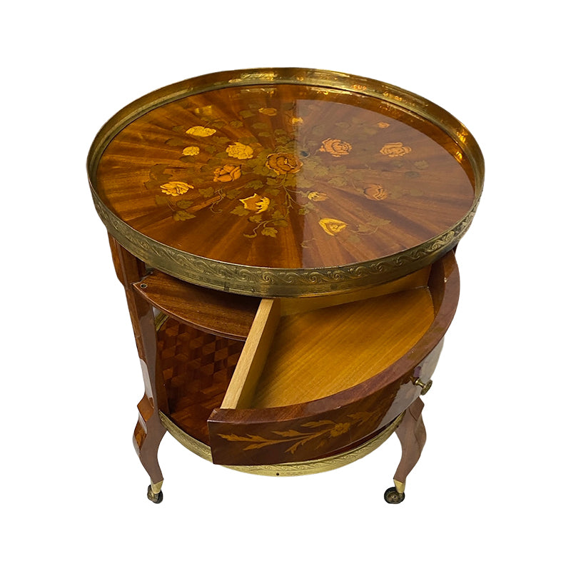 Round cabinet on the wheels