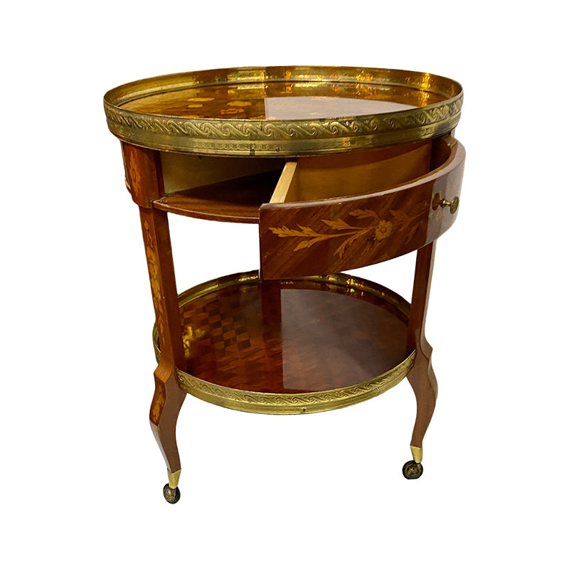 Round cabinet on the wheels