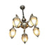 Brass Chandelier, Glass Ball