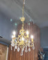 Brass & Crystal Chandelier