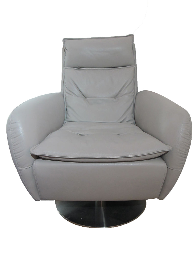 Comfy Full Leather Swivel Chair