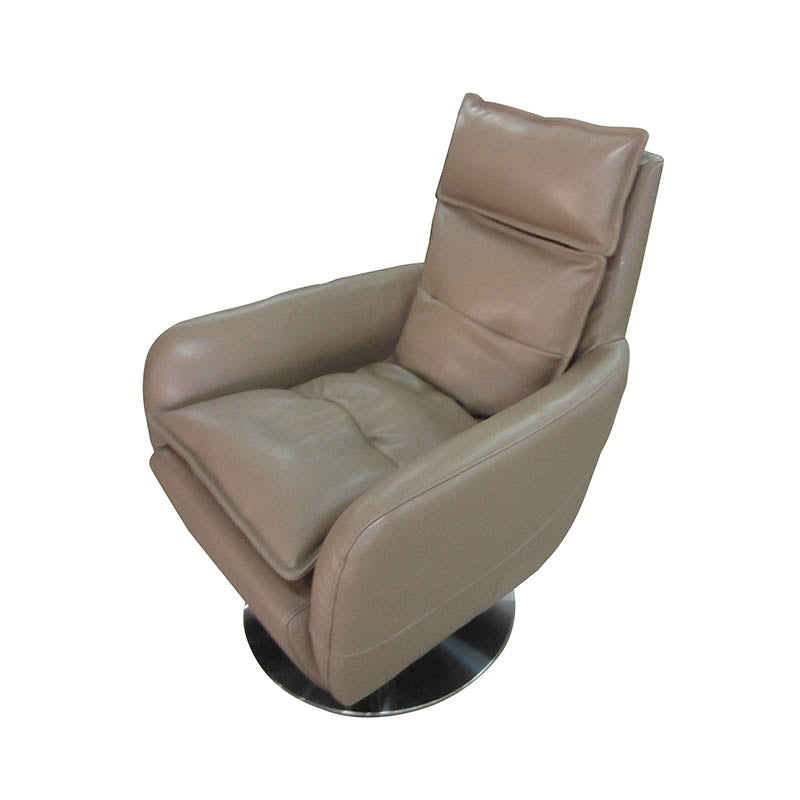 Comfy Full Leather Swivel Chair