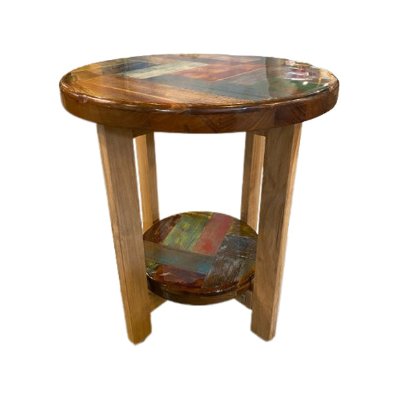 Mosaic round side table