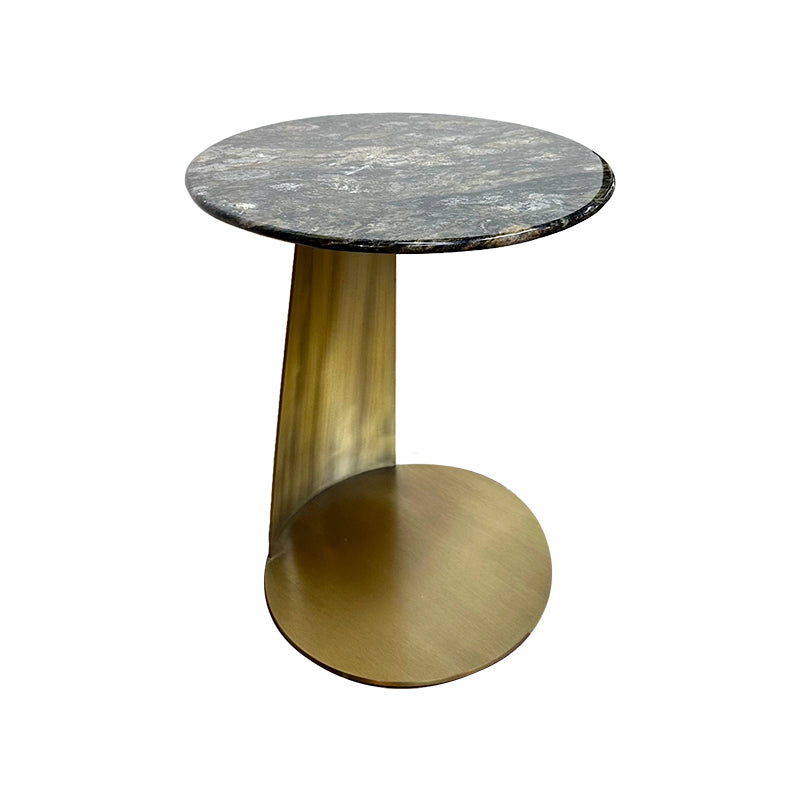 Platinum gold marble side table