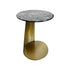 Platinum gold marble side table