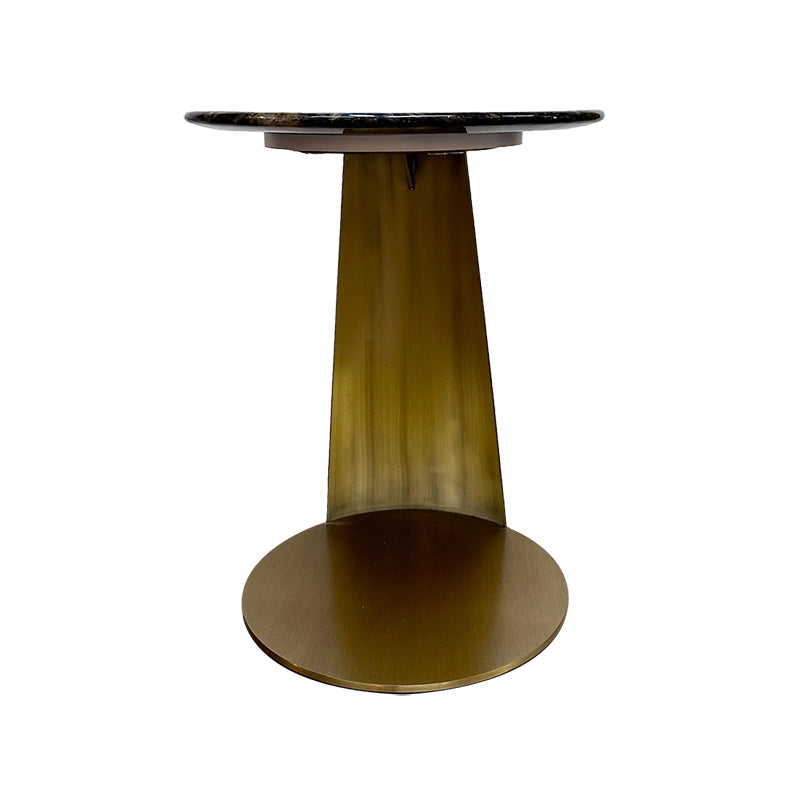 Platinum gold marble side table