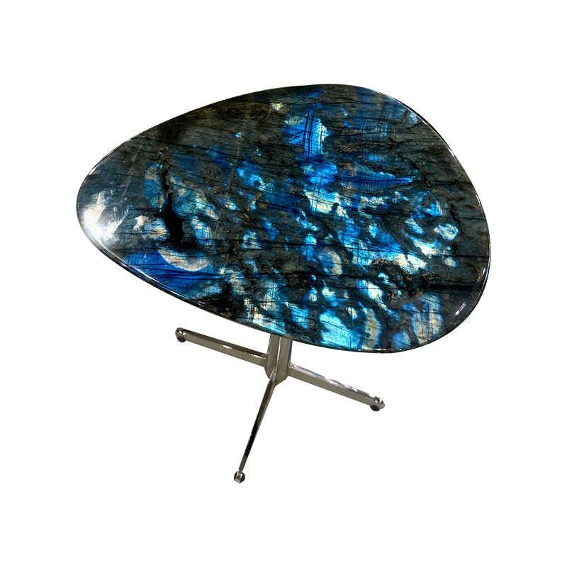 Blue Jadeite Oval Side Table