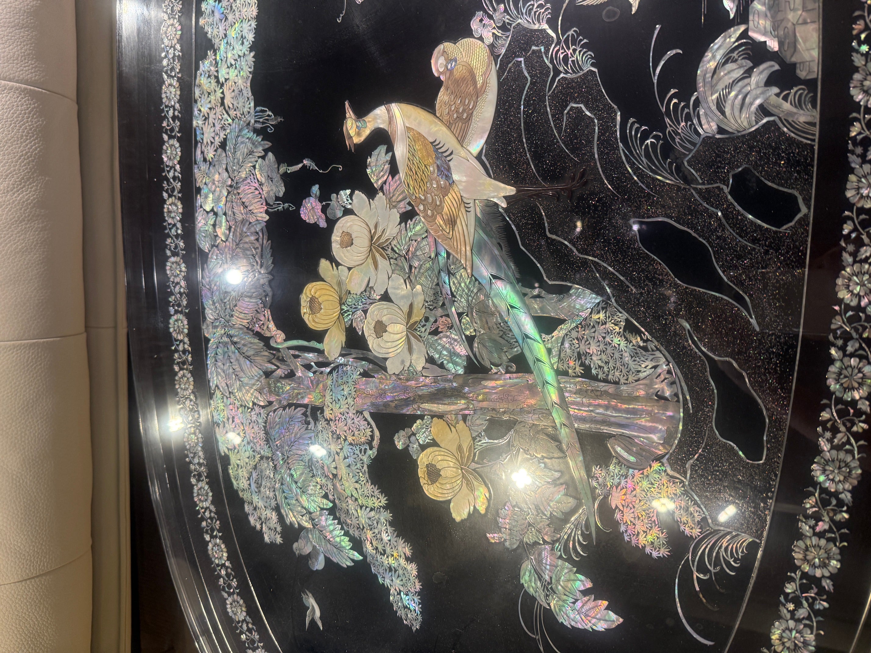 Vintage Korean mother of pearl coffee table