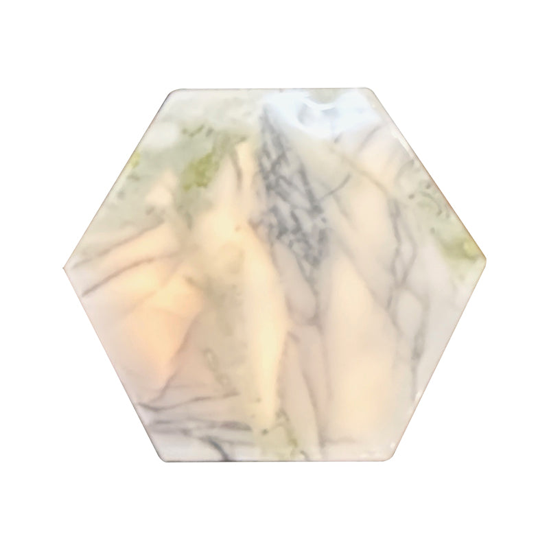 Dancing algae in the sea light column . hexagon shape