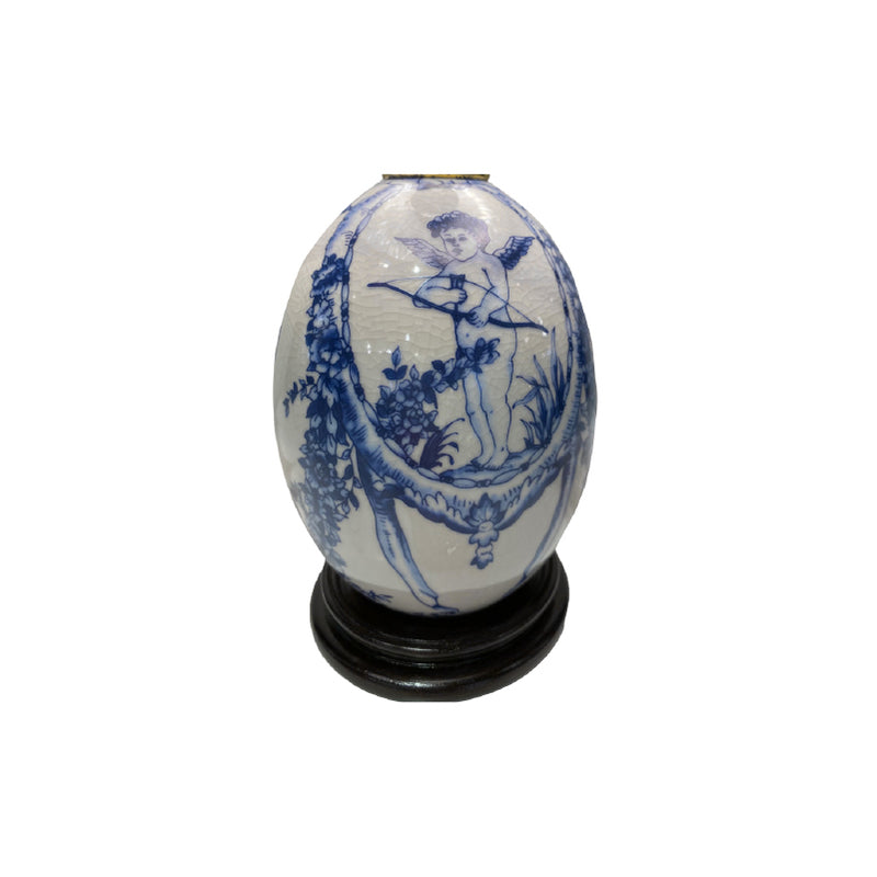 Blue Egg, Porcelain Lamp