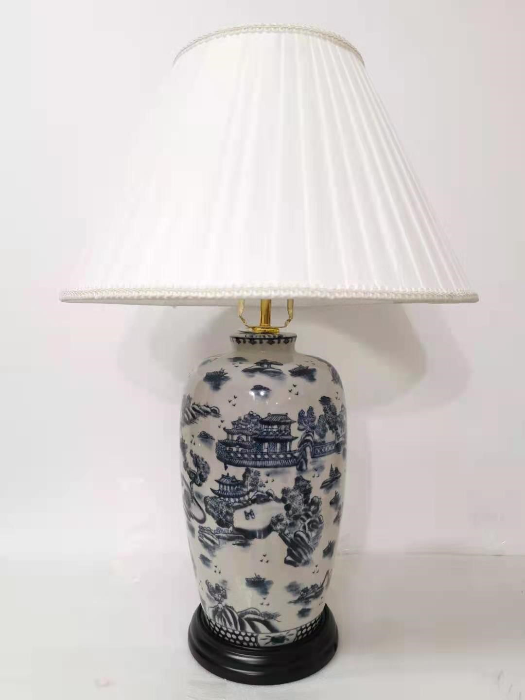 vintage chinese ceramic lamp