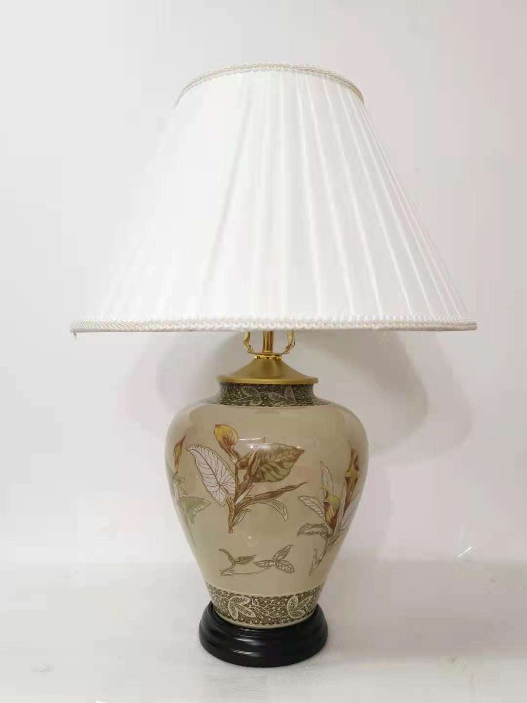 Vintage Hand Painted Ceramic Lamp (Sunrise)