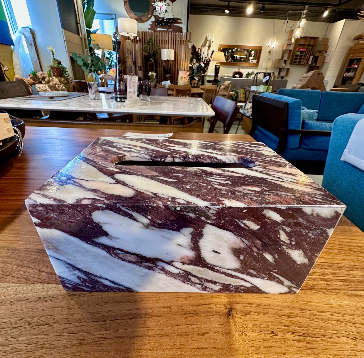 Italian Calcutta Marble Tissue Box