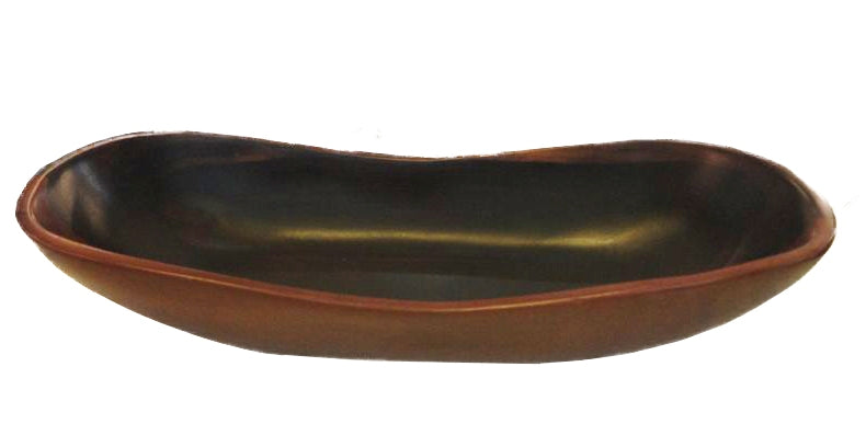 Ebony oval bowl plain