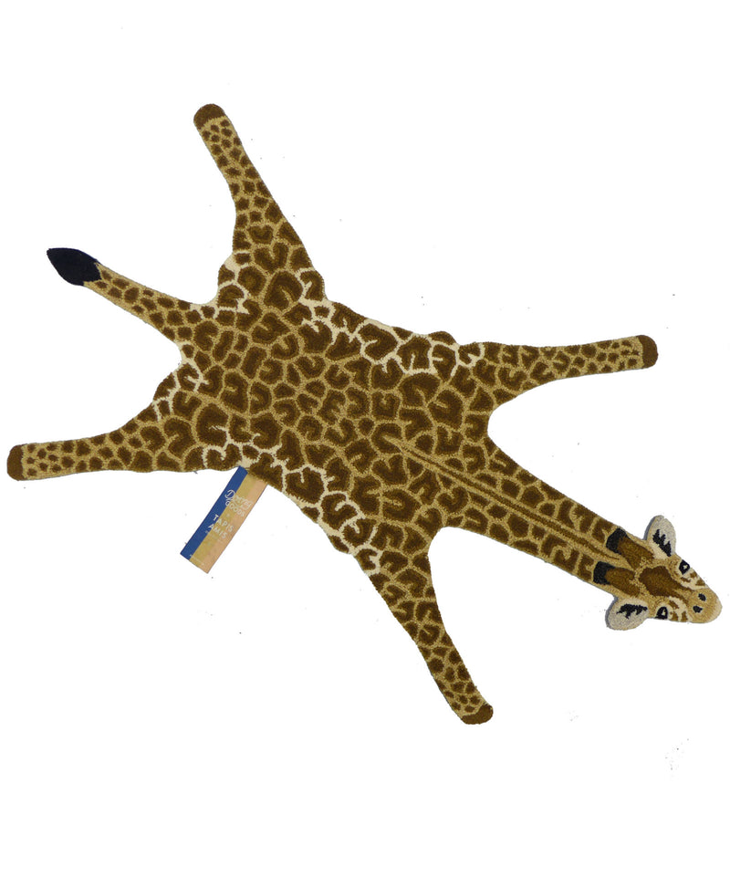 kid's rug in giraffe 