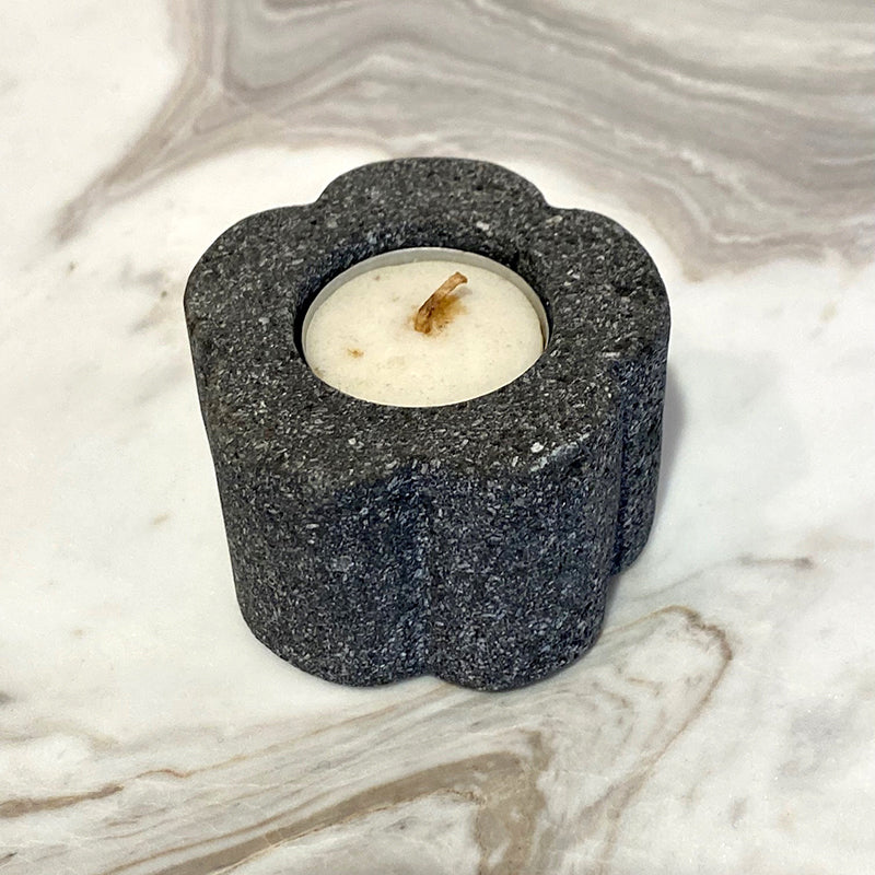 Stone "Flower "T-Light candle holder