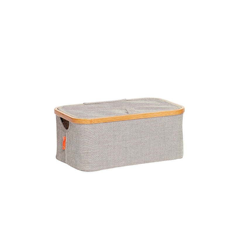 Storage box made from fabric &  bamboo  is designed by Denmark brand- Hübsch.