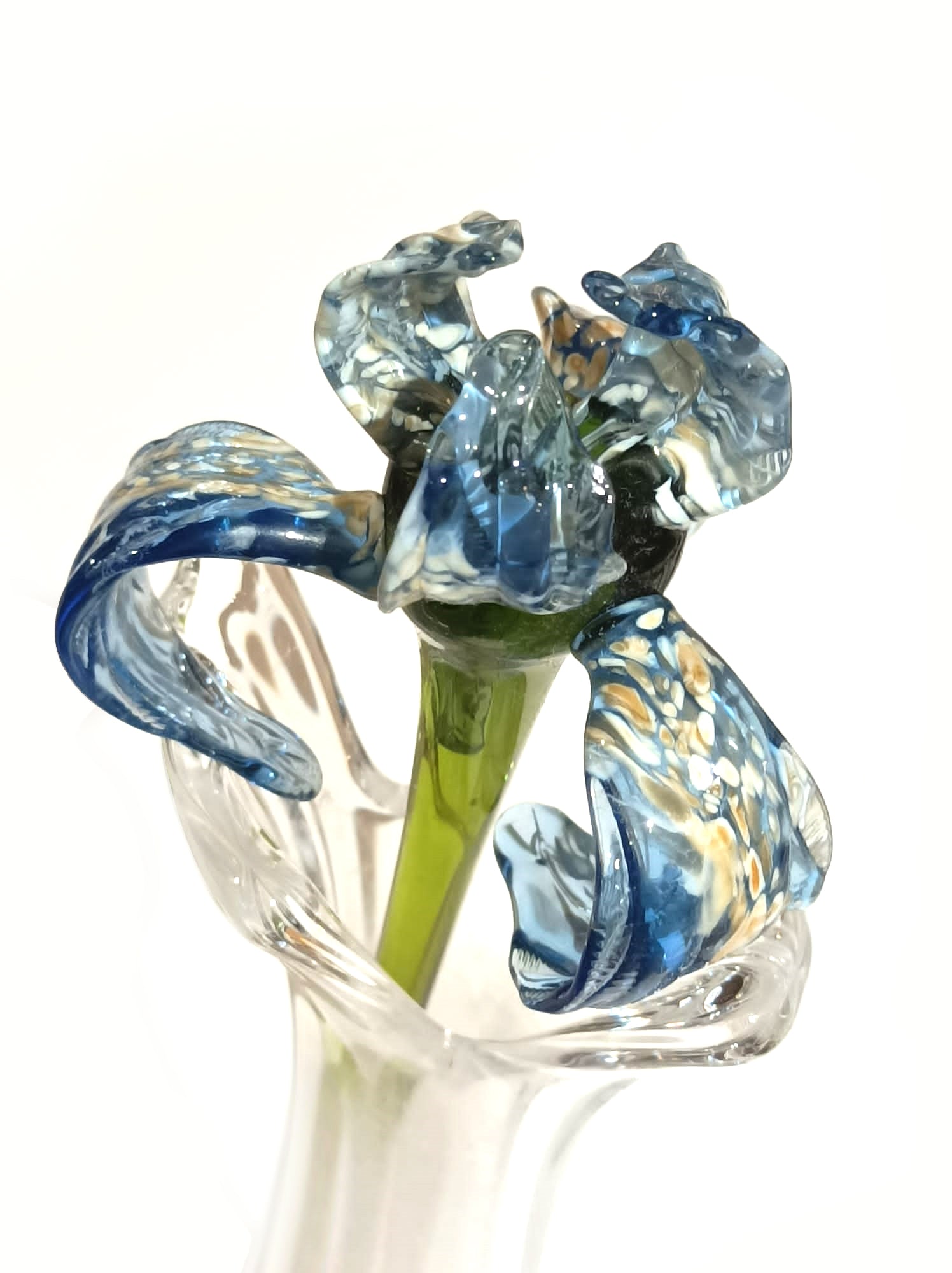 Murano Iris Flower Glass Figurine