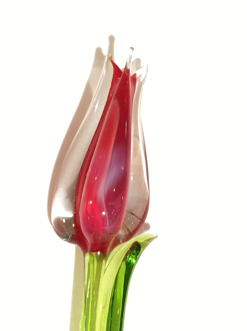 Glass Tulip Flower Figurine
