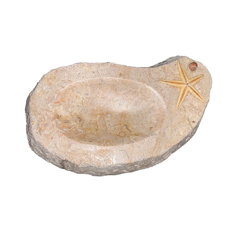 Star fish on marble soap dish