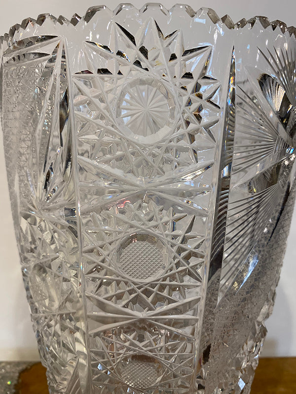 Crystal engraving vase