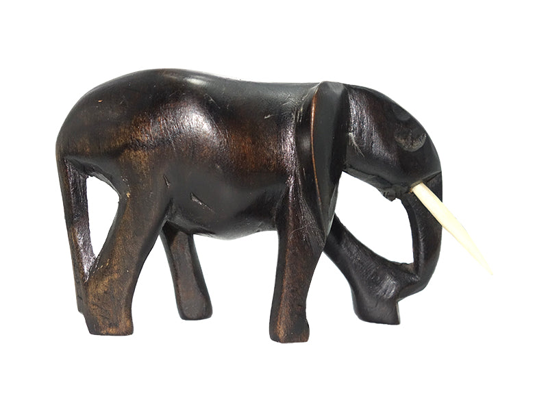 Carved coconut w/elephants