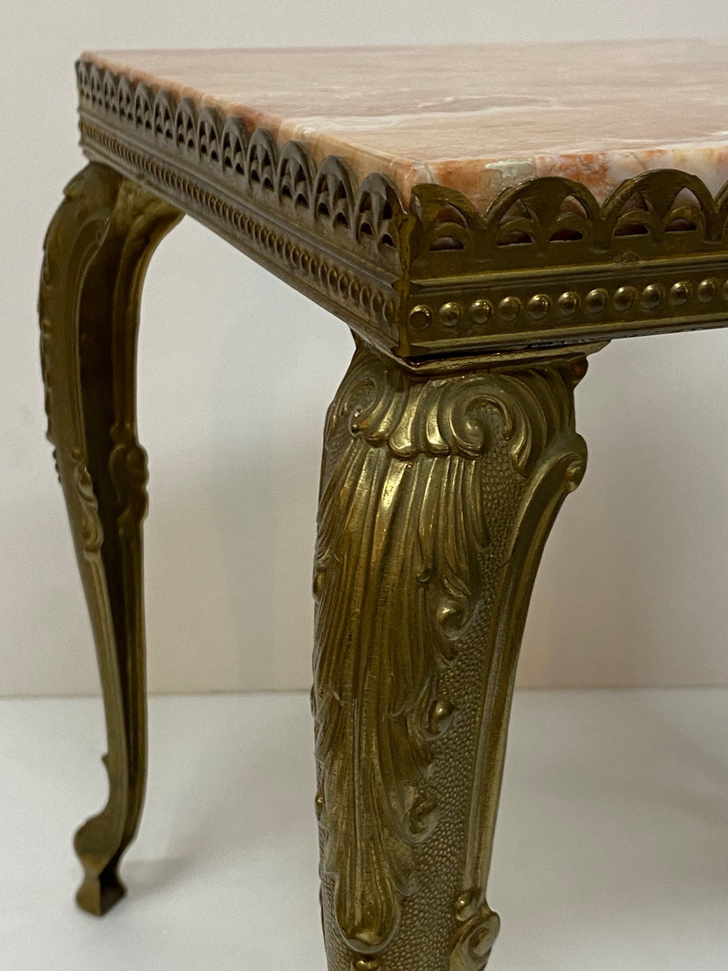 Marble Table, Brass, Marble, Italy 1975