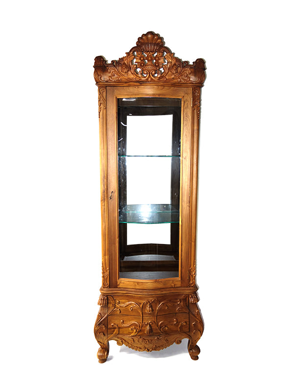 classic teak cabinet, china cabinet