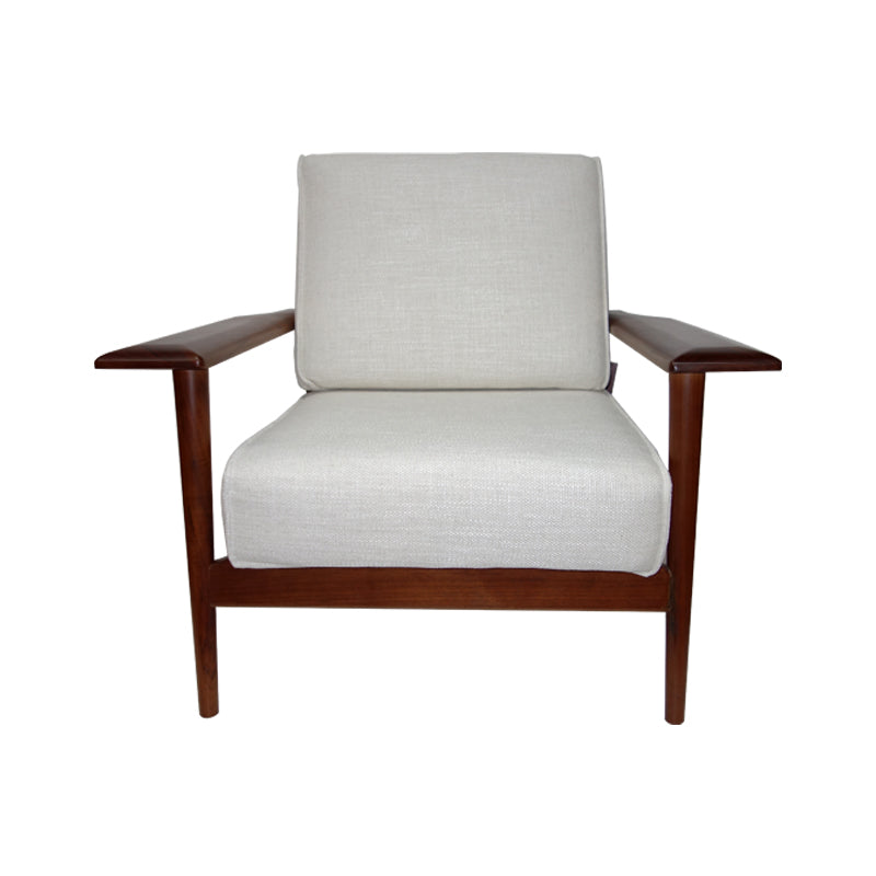 Solid walnut armchair Scandinavian fabric  Dao armchair