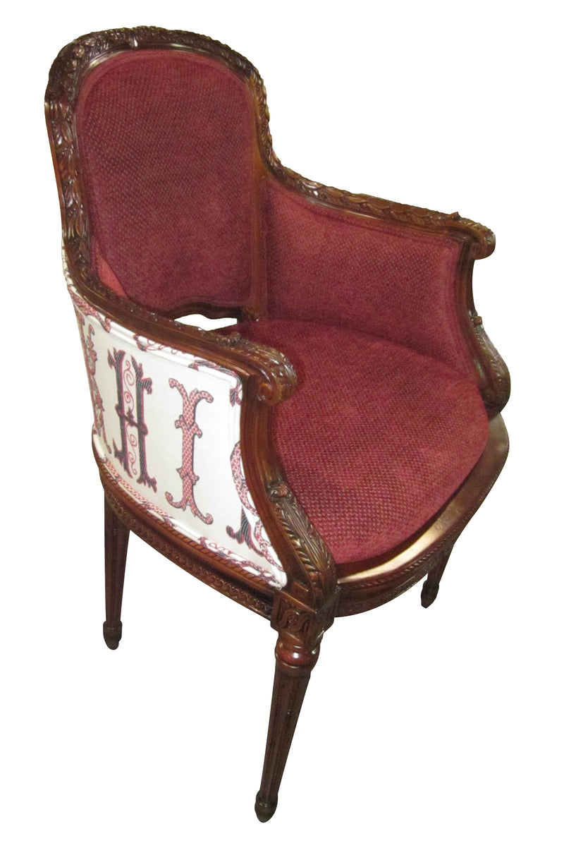 Louis XVI armchair italian fabric Jansen
