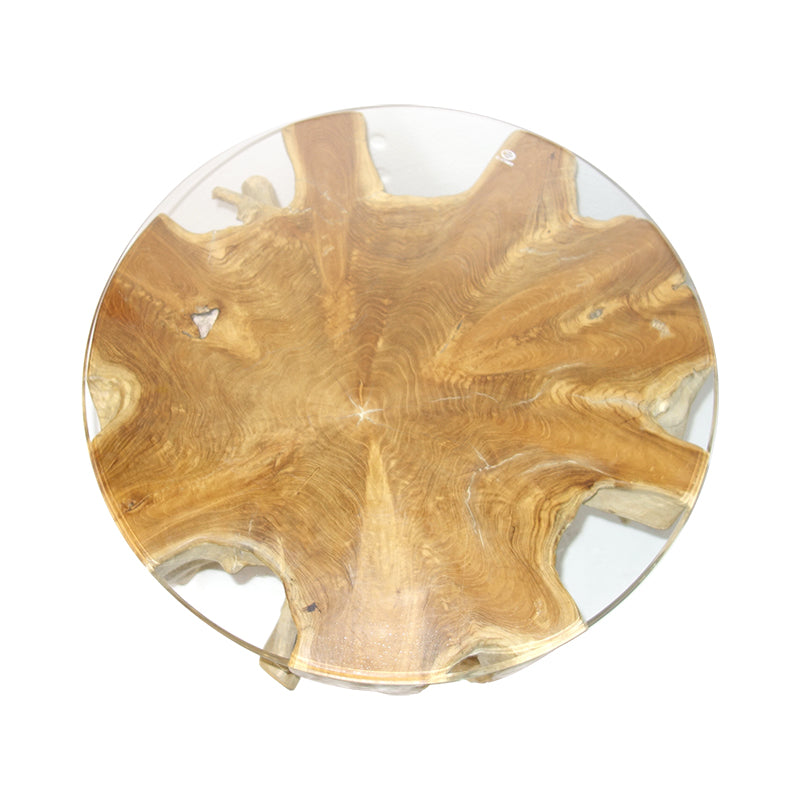 Flame root, round  coffee table