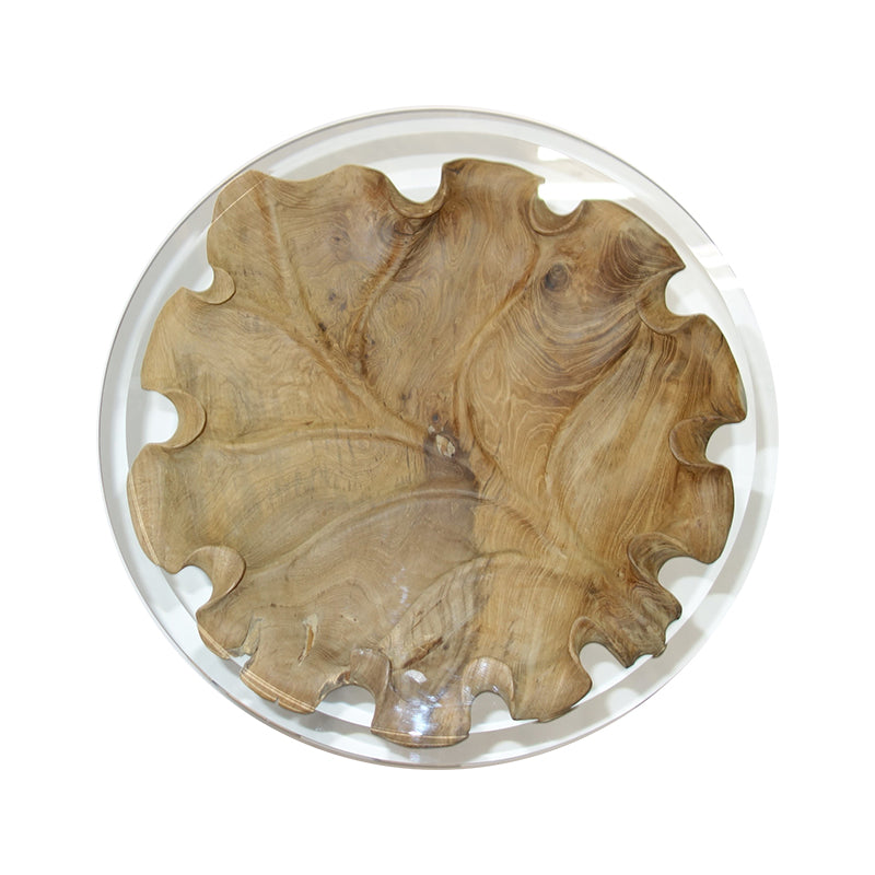Teak Leaf Side Table