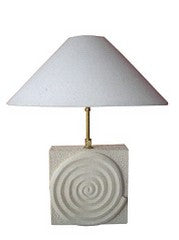 Lamp spiral white limestone