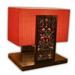 Oriental lamp in teak