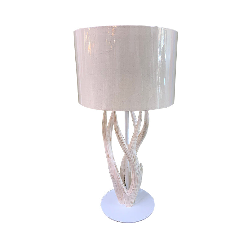 antler wooden table lamp