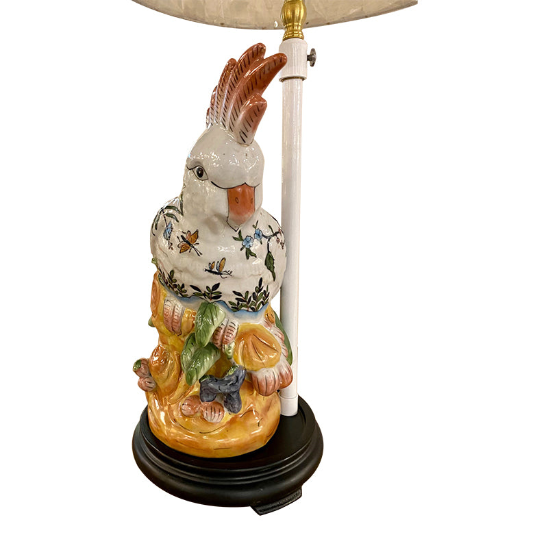 Vintage Porcelain  parrot table lamp