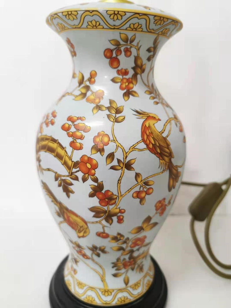 Vintage Porcelain lamp, Celestial Garden, China
